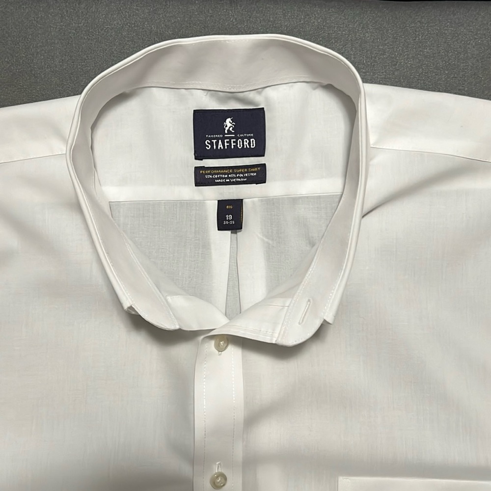 Stafford Tailored Culture Men’s Dress Shirt “Performance Super Shirt” 19 34-35